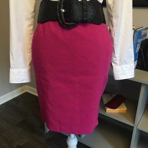 HOT PINK STRETCH COTTON SKIRT